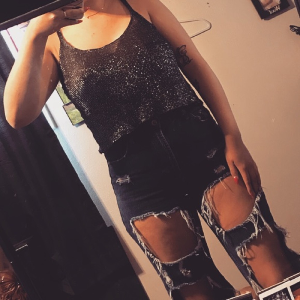 Metallic Crop Top